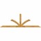 Ekena Millwork Richland Rough Sawn Timber Gable Bracket, Western Red Cedar, 96"W x 32"H x 2"D x 4"F, 8/12 Pitch GBW096X32X0204RIC00RWR - alternate 1